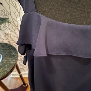 Banana Republic Navy Dress with Ruffle Accent